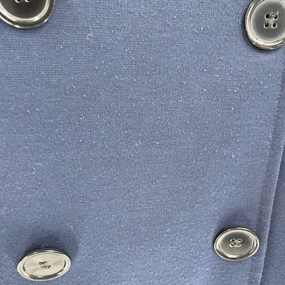 David Meister Navy Blue Retro Double Button Sheath Polyester Rayon Dress 6 - Picture 7 of 16